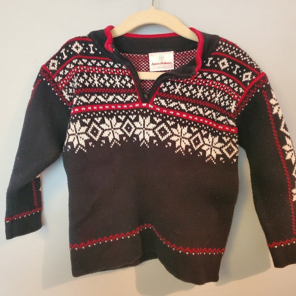 Hanna Andersson half zip Nordic size 90 sweater
